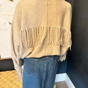 Minnie Rose Women's 100% Cashmere Fringe Sweater